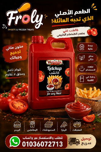 ولعتين كاتشب بارد 1 كيلو